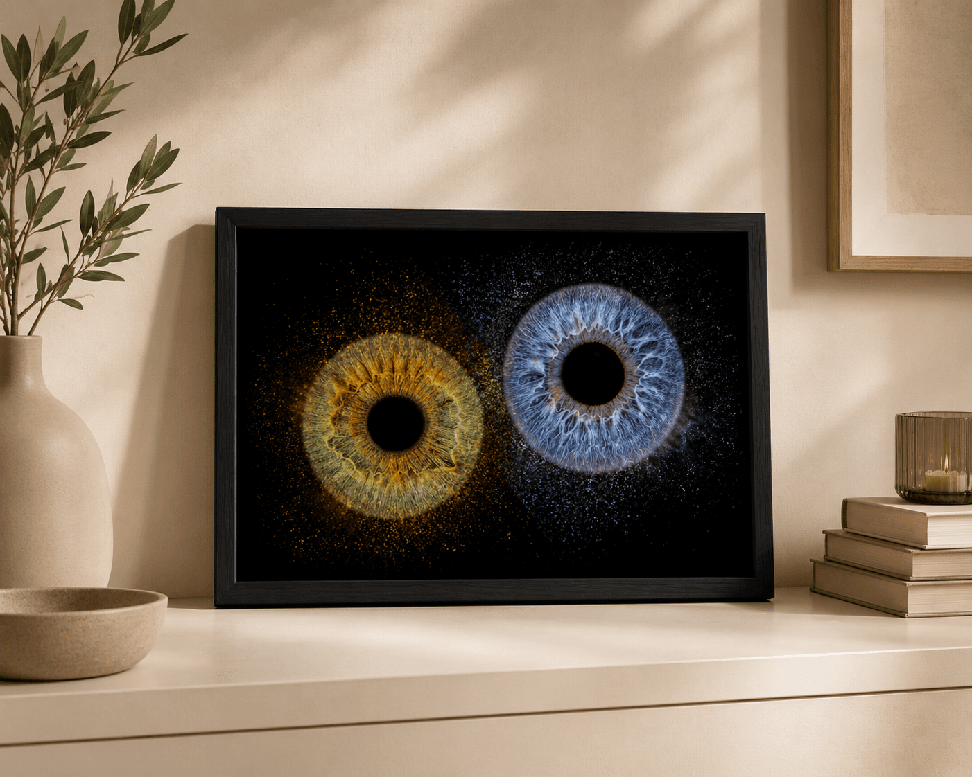 framed iris photo